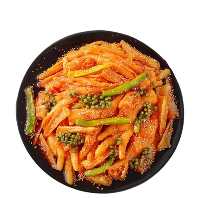 脆卤椒麻大杂烩贡菜鸡爪鸡角尖等六荤一素之好吃麻辣零食小吃速食