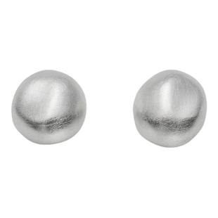 EWEST 大写小Q同款素银经典耳钉新款小众设计素面银女简约耳饰