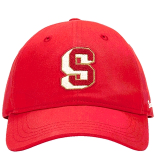 Skechers斯凯奇男女童红色棒球帽户外休闲鸭舌帽舒适简约运动帽
