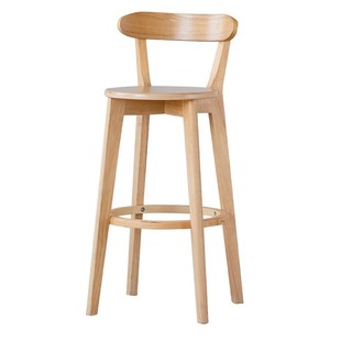原木椅子实木高脚凳吧台凳子简约家用高脚椅商用餐椅收银餐桌椅子