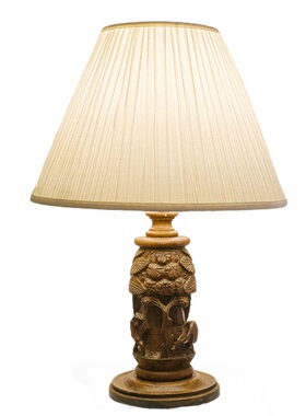 木雕创意浪漫卧室温馨欧式风台灯