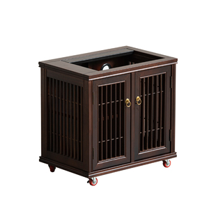 实木花梨木沙发边柜茶台烧水壶一体侧边柜移动茶水柜办公室茶边柜