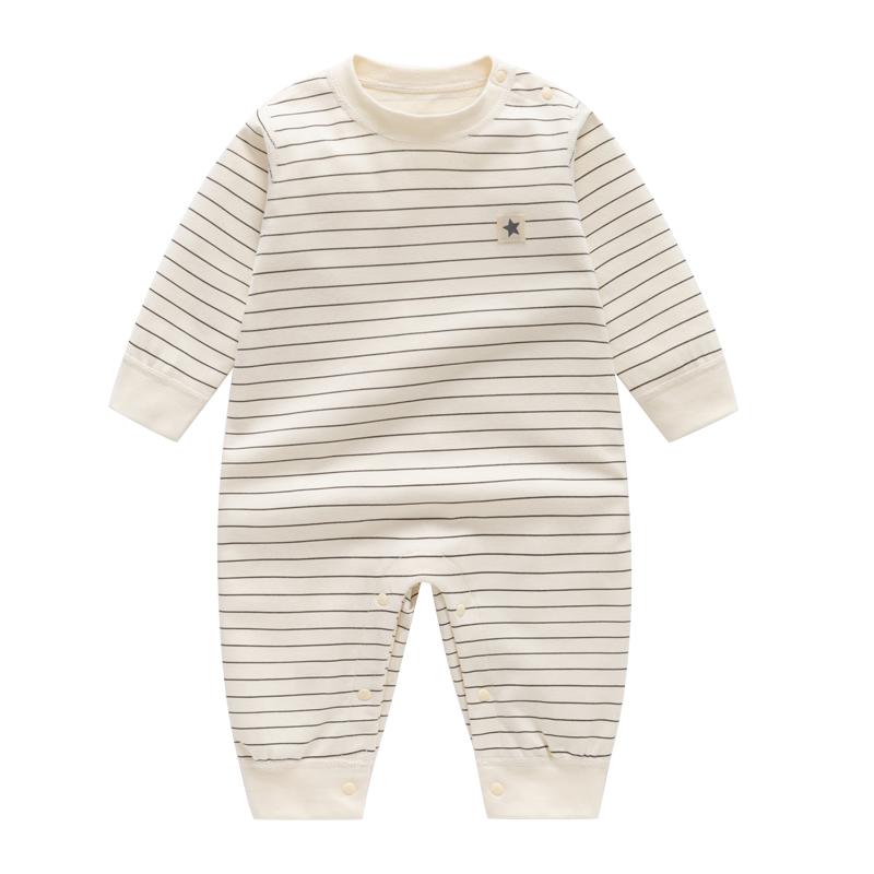 秋冬季纯棉连体衣服新生儿冬款贴