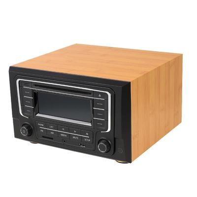 大众cd改家用音响竹木纹专用机箱