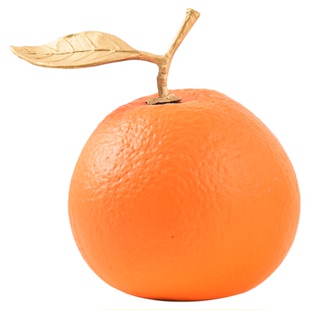 黄铜心想事橙铜事业有成仿真水果橙子摆件桌面装饰铜工艺品摆件