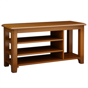 实木家用玄关入户进门口坐着换鞋凳橙鞋架一体穿鞋柜登子带挨可坐