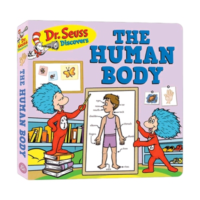 英文原版 Dr.Seuss Discovers Human Bod 苏斯博士发现系列 人体 纸板书 0-3岁低幼儿童科普启蒙认知绘本 亲子互动共读科学早教书