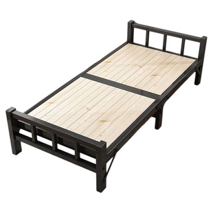 折叠床单人实木家用铁艺拼接床办公室出租房简易床午睡午休双人床