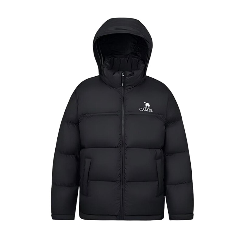 骆驼火山羽绒服女冬季2025新加厚保暖短款黑色面包服男棉服外套