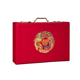 结婚礼金盒提亲聘礼箱彩礼钱盒子装陪嫁红包订婚用品大全10万箱子