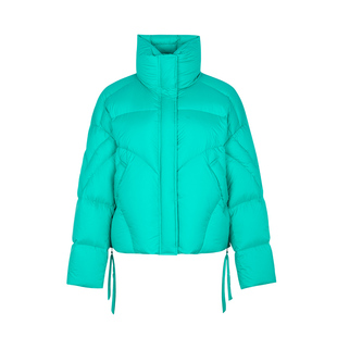 郁香菲立领短款羽绒服女冬季通勤时尚保暖鸭绒加厚宽松面包服外套