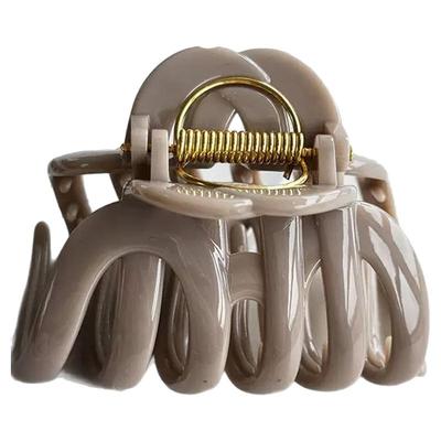 巨能抓新款韩国奶茶色大号抓夹