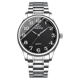 中老年人手表男士爸爸款大数字妈妈女情侣款机械防水钢带石英表男