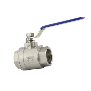 304不锈钢二片式全通径内螺纹球阀内丝46分1寸开关水阀2P直通DN15