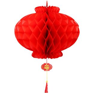新年植绒小灯笼大红灯笼串装饰连串灯笼节日挂饰春节灯笼盆景灯