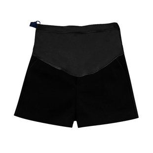 孕妇毛呢短裤秋冬季外穿2025新款时尚阔腿打底裤显瘦黑色托腹靴裤