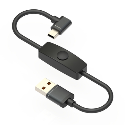 USB转MiniUSB开关断电充电数据线