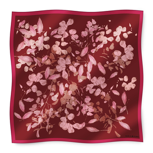 MARJAKURKI玛丽亚古琦真丝大方巾丝巾披肩女外搭2025新款红色围巾