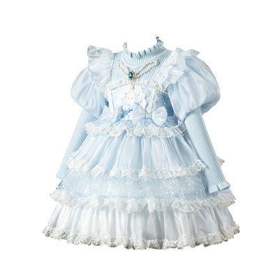 D.Bkyer女童爱莎公主裙毛衣