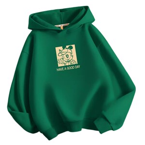 巴布豆男童卫衣秋季连帽外套时髦网红宽松上衣男宝童装儿童秋装潮