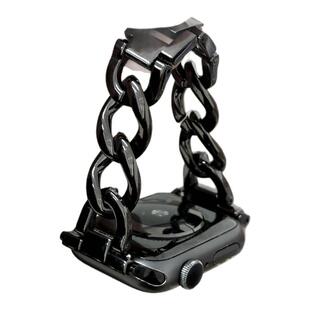 【高级黑】适用iWatchS10黑色金属带系列合集applewatch9/8/7/6/5/SE苹果手表S11经典不锈钢百搭小蛮腰手链女