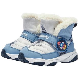 安踏学步鞋男女宝宝棉鞋冬季新款加绒加厚保暖高帮儿童外穿雪地靴