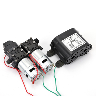 农用电动喷雾器专用隔膜双泵核电动机头12V打药机高压回流大动力