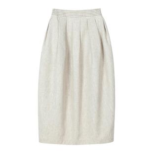 【SALE6折】蓝点·原创设计师立体剪裁花苞褶皱套装/高腰半身裙