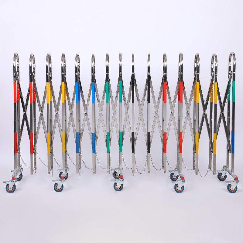 益中电力不锈钢伸缩围栏可移动拱形户外活动遮栏施工围挡折叠防护