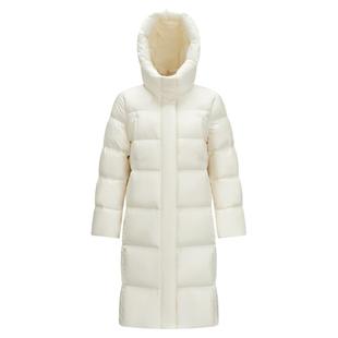 陈都灵轻松森马羽绒服女冬长款90绒子三防抗静电2025新款黑色外套