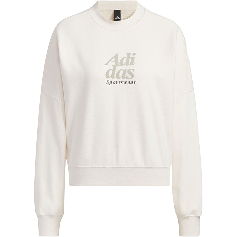 Adidas/阿迪达斯正品新款女士休闲宽松针织圆领卫衣IM8852