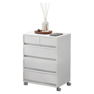 霜山抽屉式收纳盒桌面A4文件双格储物盒办公室桌下门口玄关整理盒