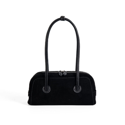 麂皮绒棕色秋冬手提包Dotlyn