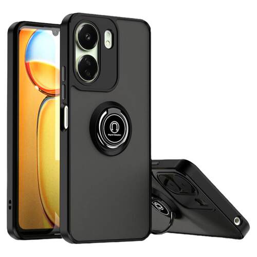 适用红米13C 4G手机壳小米POCO C65卡通硅胶13TPRO磁吸指环14C防摔C75保护套NOTE12S硬K60至尊版12R情侣支架