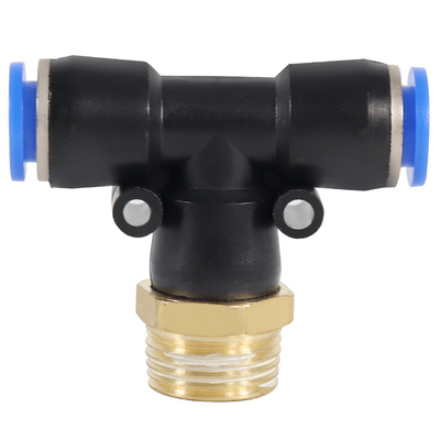 气管T型螺纹快速接头三通