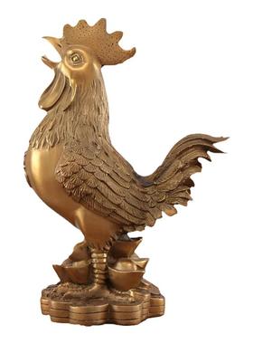 信扬黄铜招财家居铜鸡摆件
