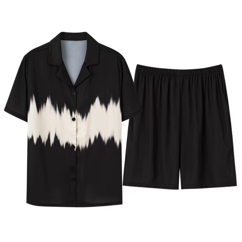 薰魅青年冰丝短裤睡衣家居服薄款