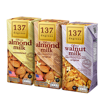 泰国进口137 DEGREES坚果杏仁纯素植物奶儿童学生核桃奶乳糖不耐