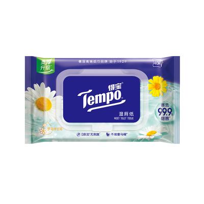得宝tempo实惠装40片6包湿厕纸