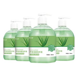 芦荟清香抑菌洗手液500g家用宾馆酒店清洁保湿抗菌杀菌学生补充装