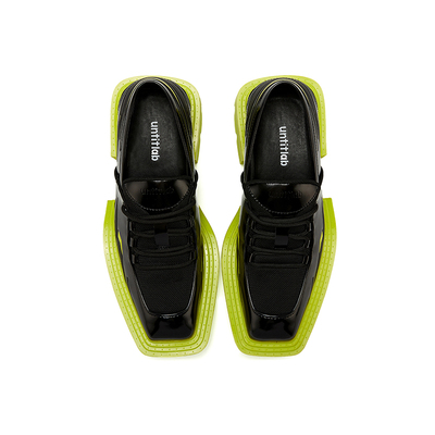 untitlab时尚休闲鞋方跟方头皮鞋