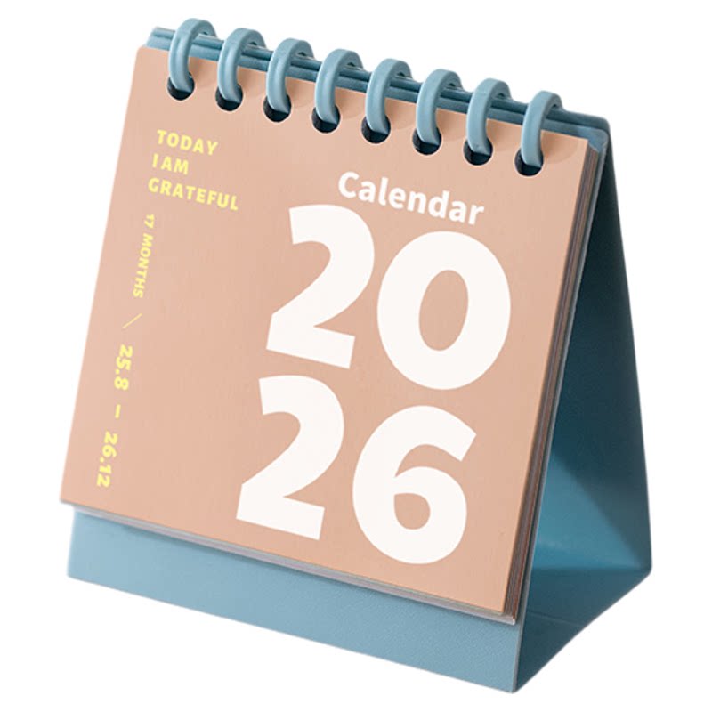 创意多巴胺迷你直角小日历2026年新款2027年台历桌面摆件活动月历记事本打卡年历27年高考倒计时提醒牌可定制