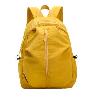 休闲旅行防水尼龙布双肩包女2025新款轻便户外登山旅游背包通勤包