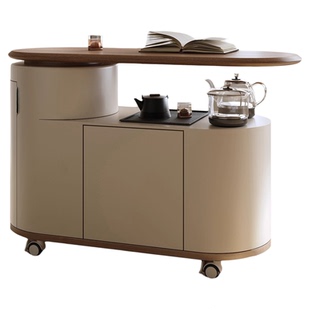 移动茶台茶几泡茶桌旋转边几沙发边柜烧水壶一体客厅阳台小型茶车