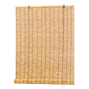 芦苇帘竹帘卷帘门帘复古装饰草帘子窗帘吊顶遮光隔断帘遮阳帘挂帘