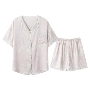 马克公主国风情侣睡衣女夏新款轻奢凉感冰丝新中式男士家居服套装