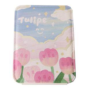 折叠化妆镜桌面可立台式学生宿舍女翻盖便携梳妆家用大号单面镜子