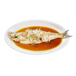 大白鱼新鲜爆腌制半片白条鱼酒店半成品菜冷冻食材清蒸半边鱼商用