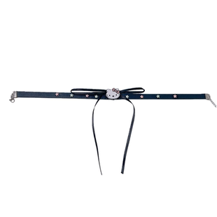 Y2K辣妹朋克日系蝴蝶结小猫多层次小众设计感亚比文化项链choker