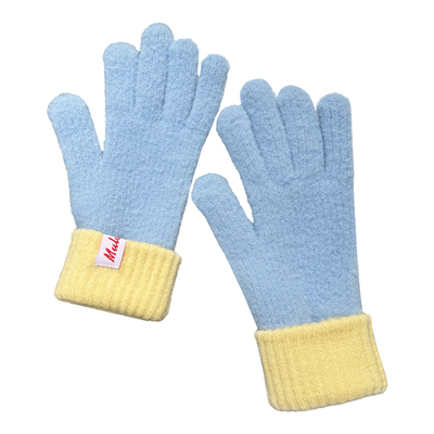 针织毛绒手套女冬季新款触碰加绒